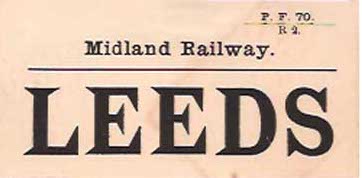 A Midland Railway Luggae Label