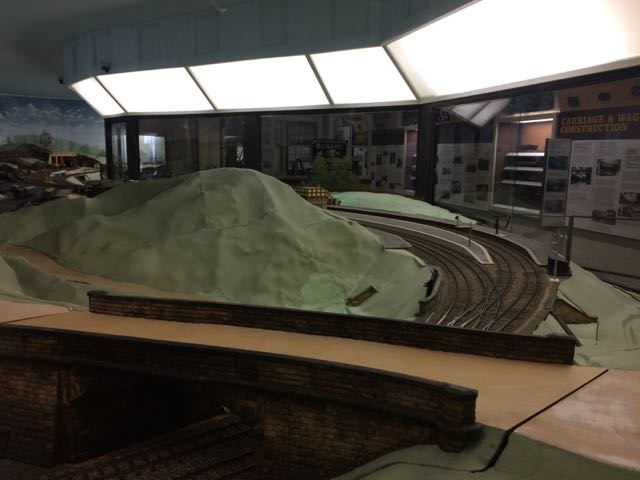 A view of the model railway in Derby's Silk Mill Museum