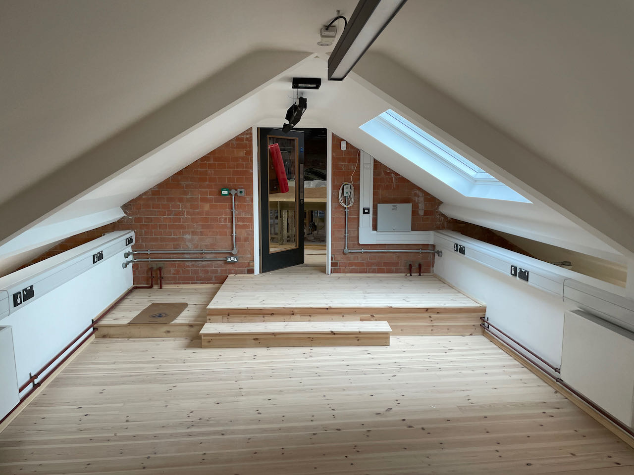 The new Reading Room with the step up to the doorway leading to the model railway and Railways Revealed display