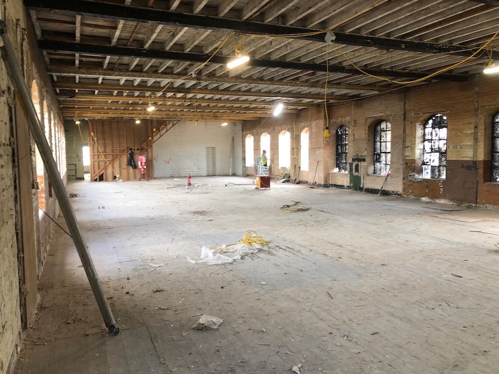A view of what will be the Accessible Storeage inside the Silk Mill during the refurbishment in 2019