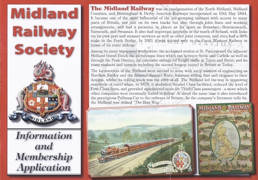 Midland Railway Society membership leaflet